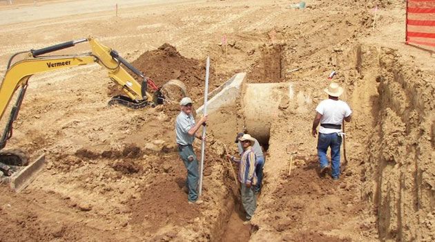 drainage and pipeline installation